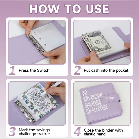 Budget Savings Challenge Book with Pen random colors Handcrafted winners choice - Picture 7 of 16